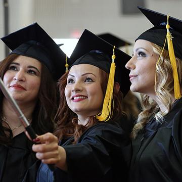 Group of graduates taking a photo